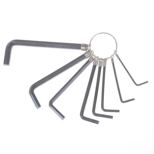 8 In 1 Allen Wrench Hex Key Set 1.5mm-6mm Metric Hand Tool Kit Key Chain UL